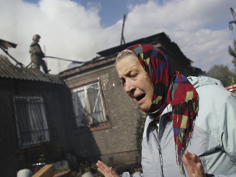 Пресс-центр АТО: Из-за обстрела боевиков вблизи Майорска тяжело ранены две женщины