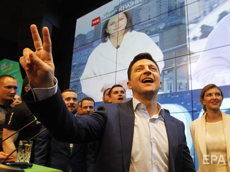 Зеленський після оголошення результатів екзит-полу: Скажу всім пострадянським країнам – подивіться на нас, усе можливо