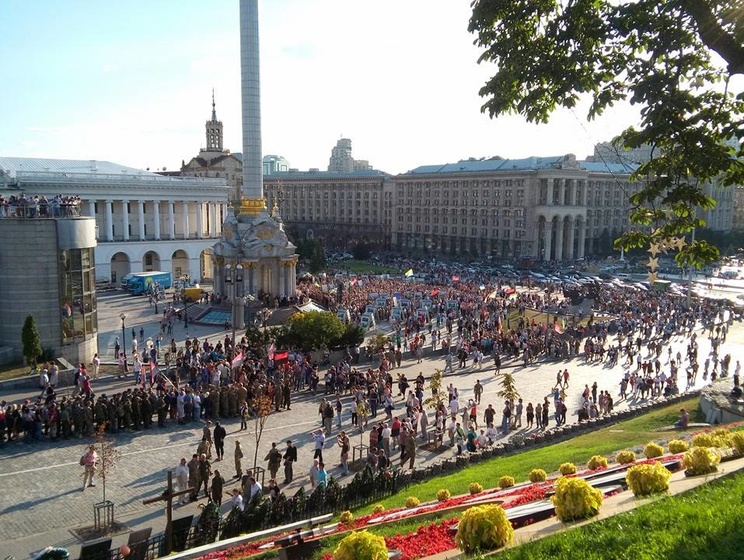 МВД: В Киеве на Майдане Незалежности проходит вече "Правого сектора", правоохранители работают в усиленном режиме
