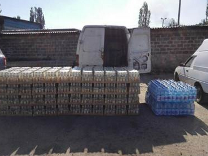 В Донецкой области СБУ задержала автомобиль с контрафактным алкоголем, направляющийся на оккупированные боевиками территории