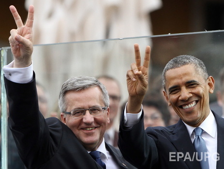 Обама отправил Коморовскому прощальное письмо и поблагодарил за поддержку Украины 