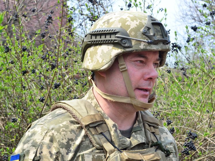 ﻿Наєв заявив, що від початку операції Об'єднаних сил Україна повернула під контроль приблизно 24 км² території, зокрема три населені пункти