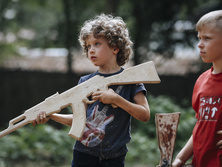 В военно-патриотическом лагере