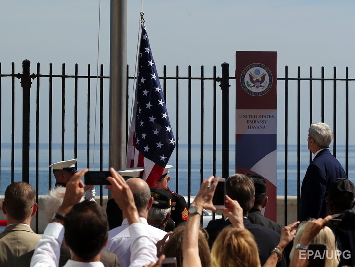 Керри на Кубе принял участие в церемонии открытия посольства США в Гаване. Фоторепортаж