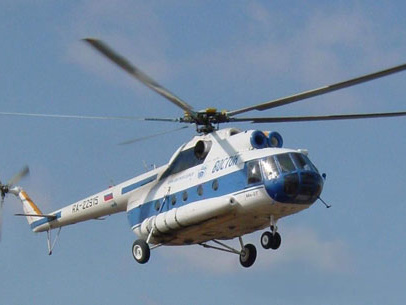 В Хабаровском крае РФ проходит спасательная операция на месте крушения вертолета Ми-8