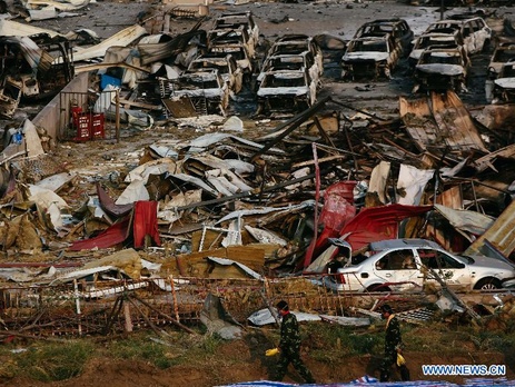В китайском Тяньцзине снова раздался взрыв