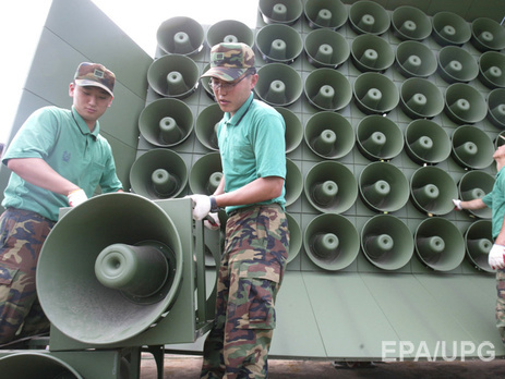 Южная Корея выключила громкоговорители на границе с КНДР