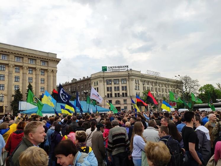 ﻿У Харкові активісти влаштували мітинг проти знесення волонтерського намету