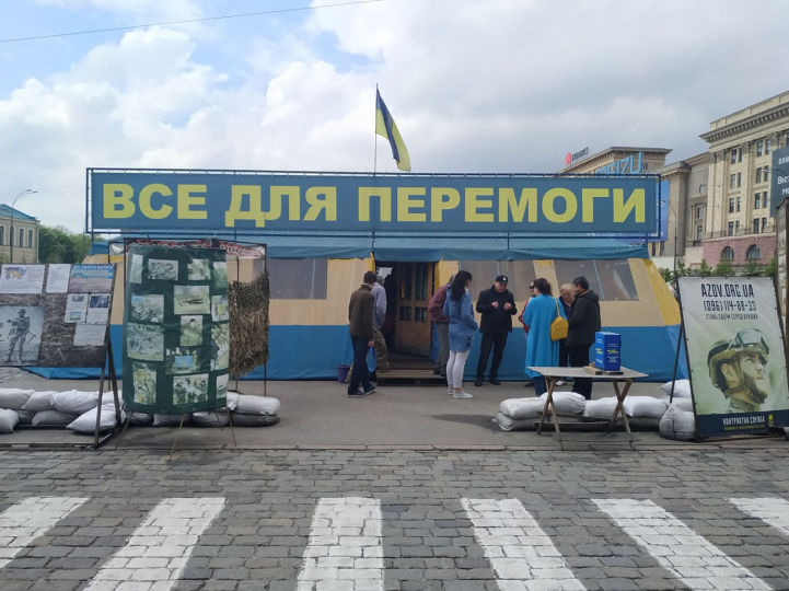 ﻿Найєм заявив, що поліція Харкова пообіцяла захистити волонтерський намет на площі Свободи