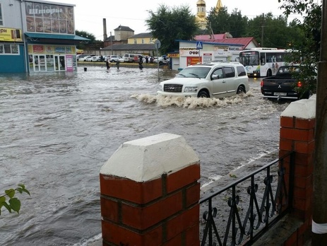 В российском Уссурийске паводком затопило зоопарк
