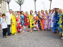 Билык, Сумская, Бацман, Огневич, Бужинская продемонстрировали платья-вышиванки дизайнера Магдыч. Фоторепортаж