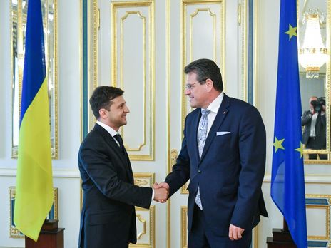 Зеленский – Шефчовичу: Надеюсь, что санкционное давление на Россию со стороны ЕС будет продолжаться