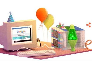 Googlе отмечает 17-летие праздничным дудлом