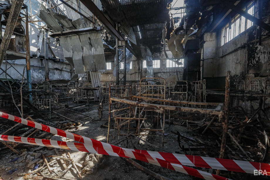 Российские оккупанты совершили теракт в Оленовке в конце июля. Фото: EPA