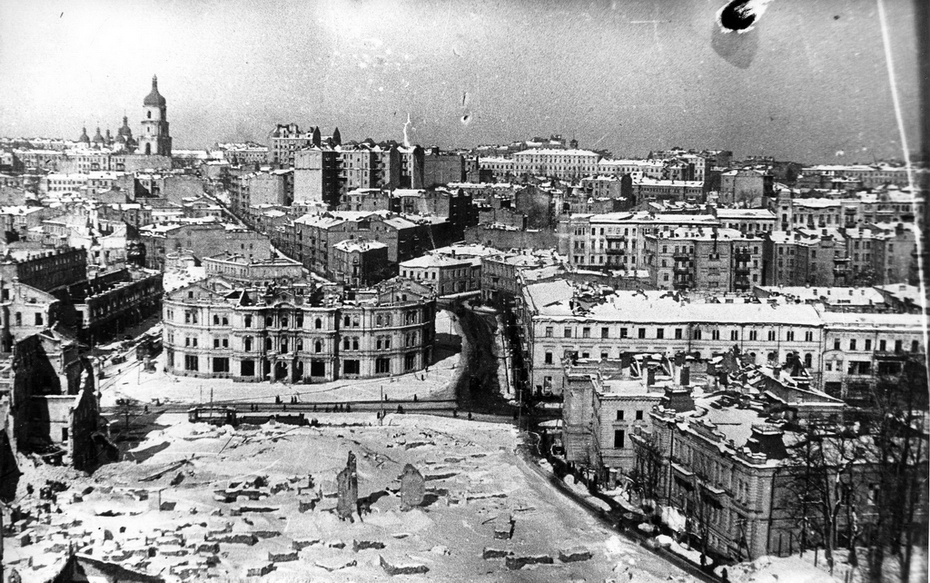 Киев зимой 1944 года. Фото: warmuseum.kiev.ua