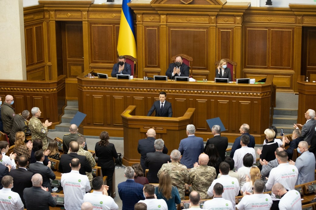 Зеленский выступил с посланием к Раде 1 декабря. Фото: president.gov.ua