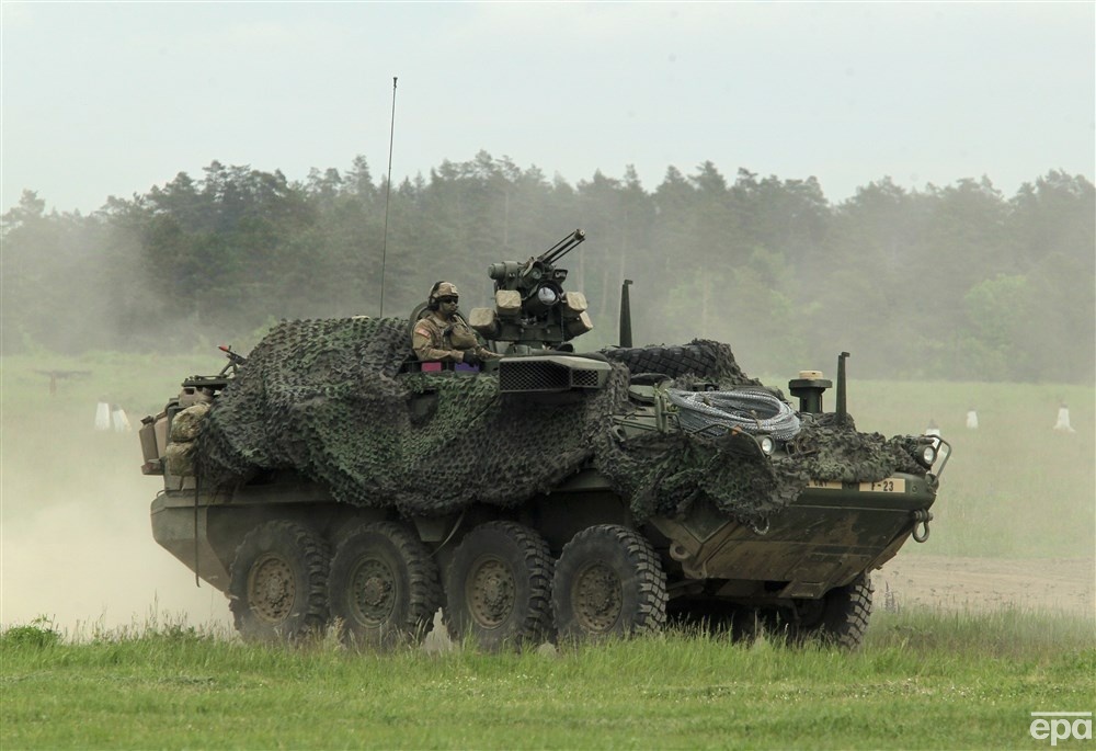 Stryker вооруженных сил Польши во время учений, 2017 год. Фото: EPA