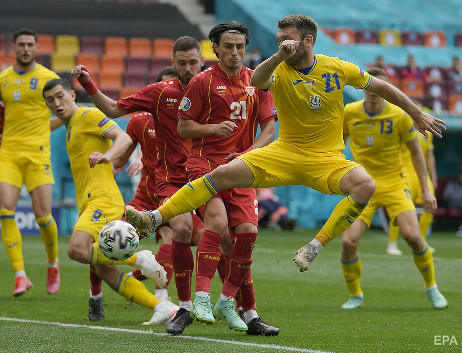Сборная Украины переиграла Северную Македонию и получила первую победу на Евро 2020. Фоторепортаж 1