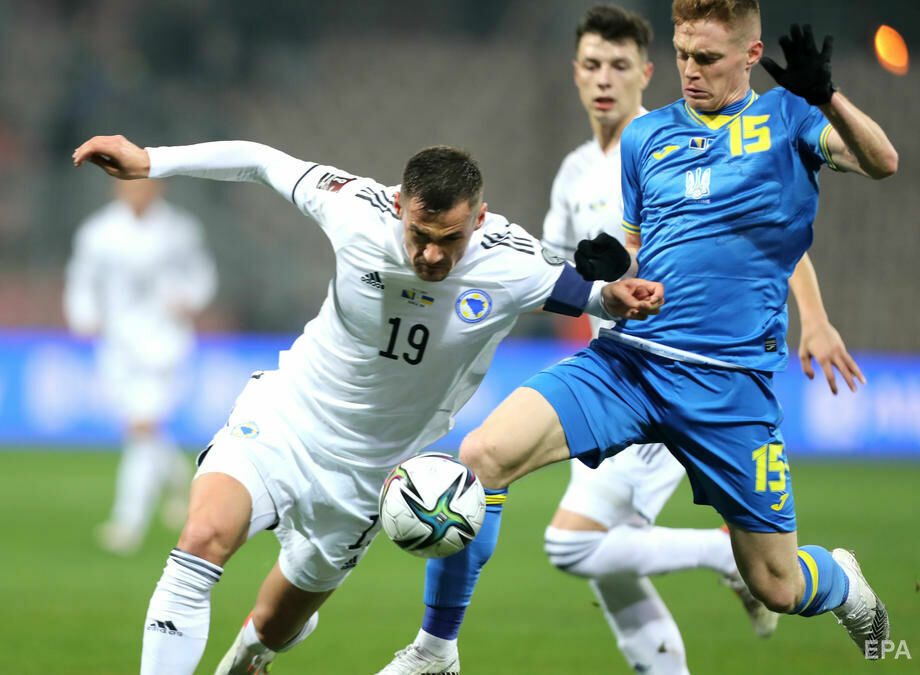 Довбик вышел и забил. Как сборная Украины победила Боснию и Герцеговину и вышла в плей-офф отбора на ЧМ 2022. Фоторепортаж 6