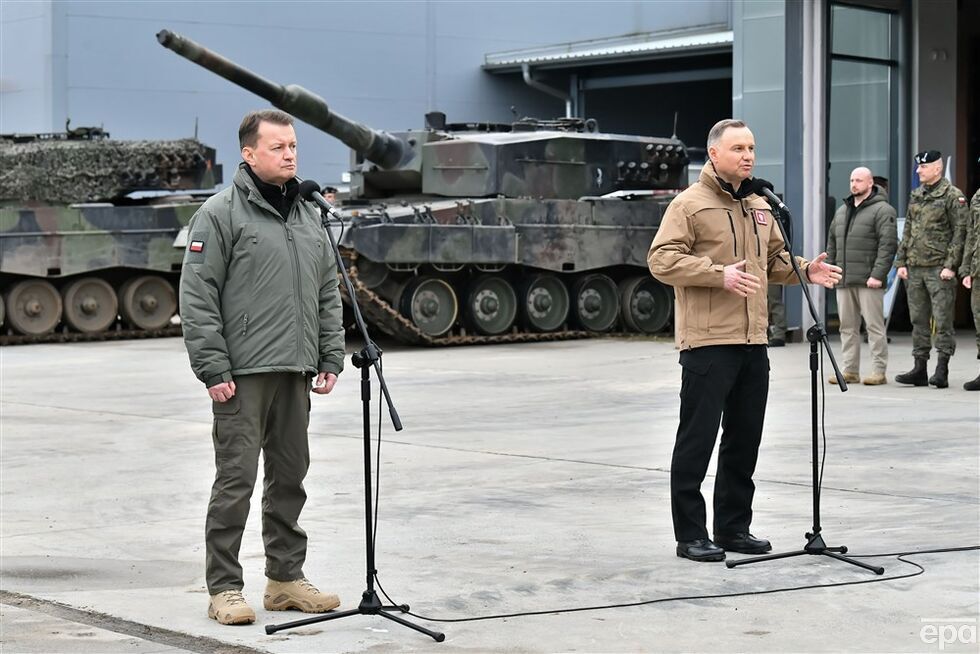 У Польщі президент і міністр оборони відвідали навчання українців на танках Leopard. Фоторепортаж 8